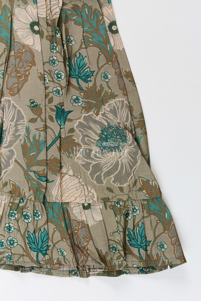The Nesavu Girls Cotton Frock Girls Modal Silk Frock for Festive Events and Wedding Functions Nesavu Nesavu modal silk frock toddler girls floral digital print lace festive events