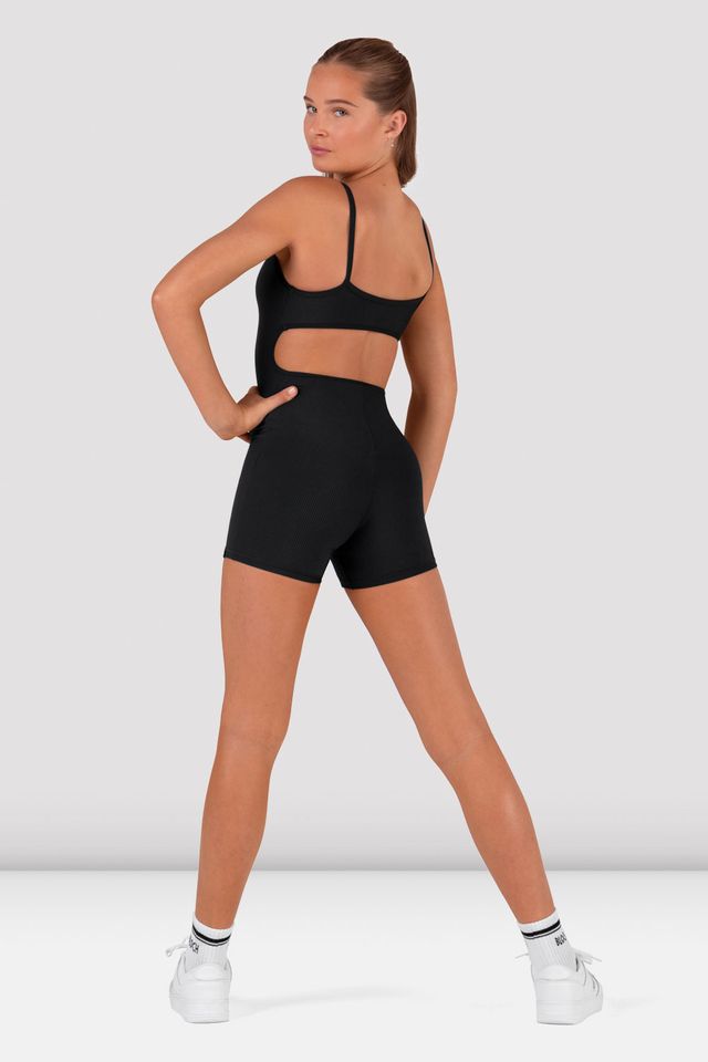 Girls Rib Cut Out Unitard