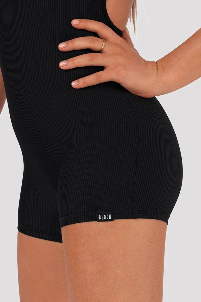 Girls Rib Cut Out Unitard