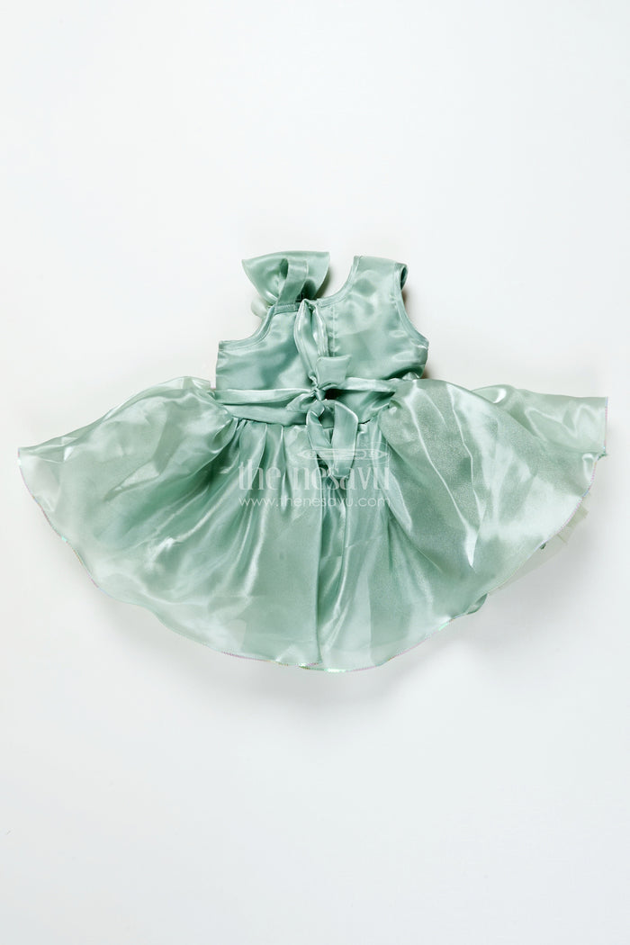 The Nesavu Girls Fancy Party Frock Girls Sequin Embroidered Organza Frock for Weddings and Parties Nesavu Nesavu girls party frock organza sequin embroidery weddings special occasions