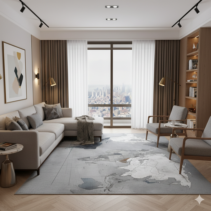 Globe Art Area Rug