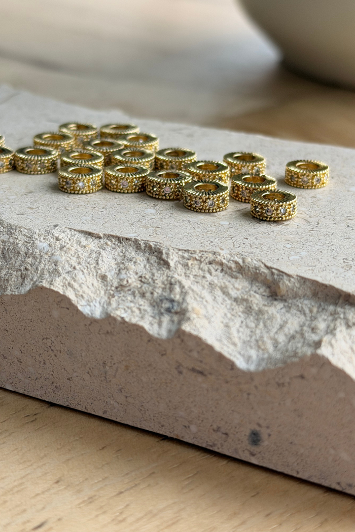 Golden Spark Charm Spacers