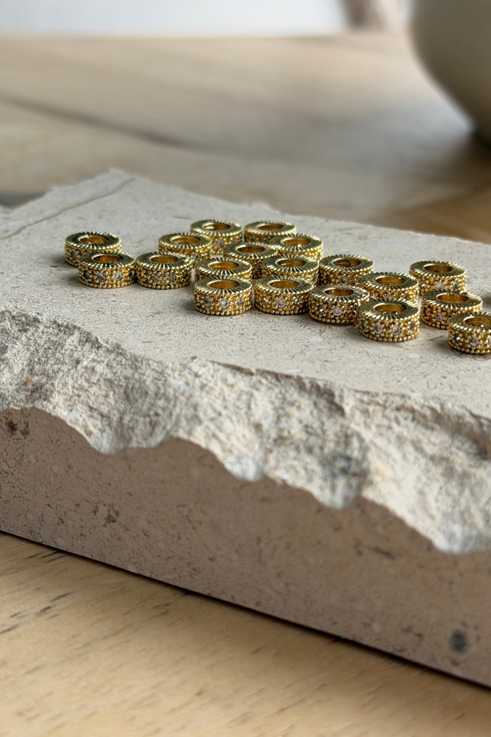Golden Spark Charm Spacers