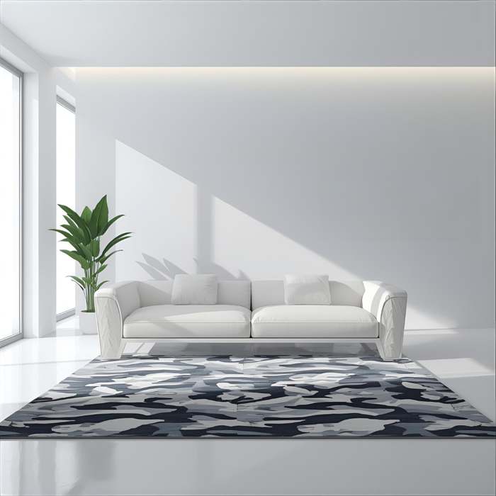 Gray Matrix Area Rug