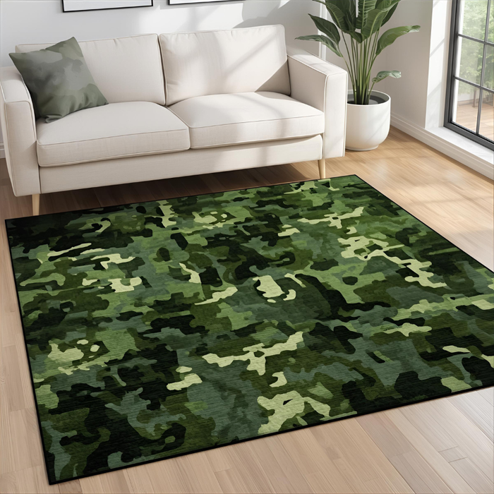 Green Field Area Rug