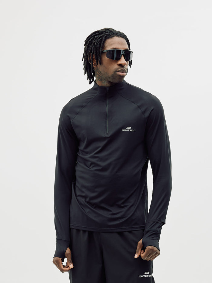 Half-Zip Midlayer Top, Men - Black