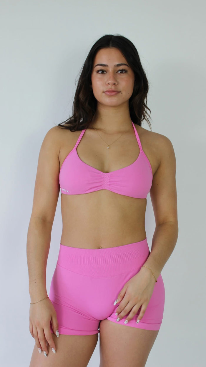 Halter Bra - Bright Pink