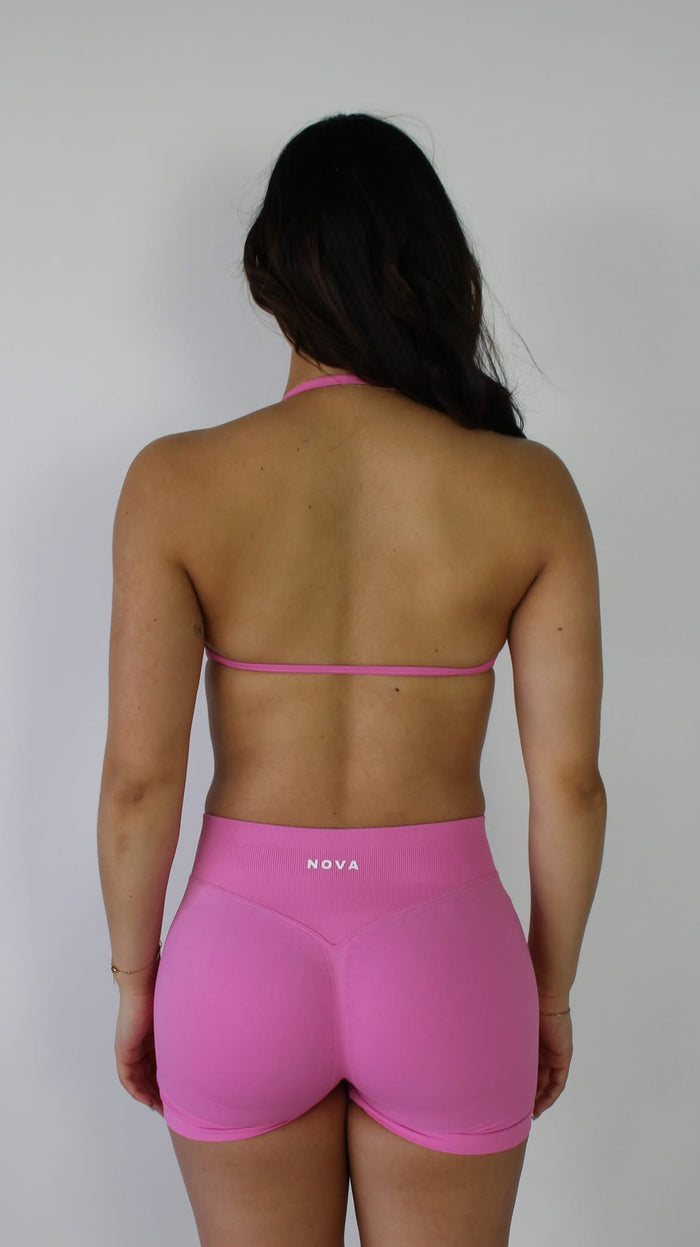 Halter Bra - Bright Pink