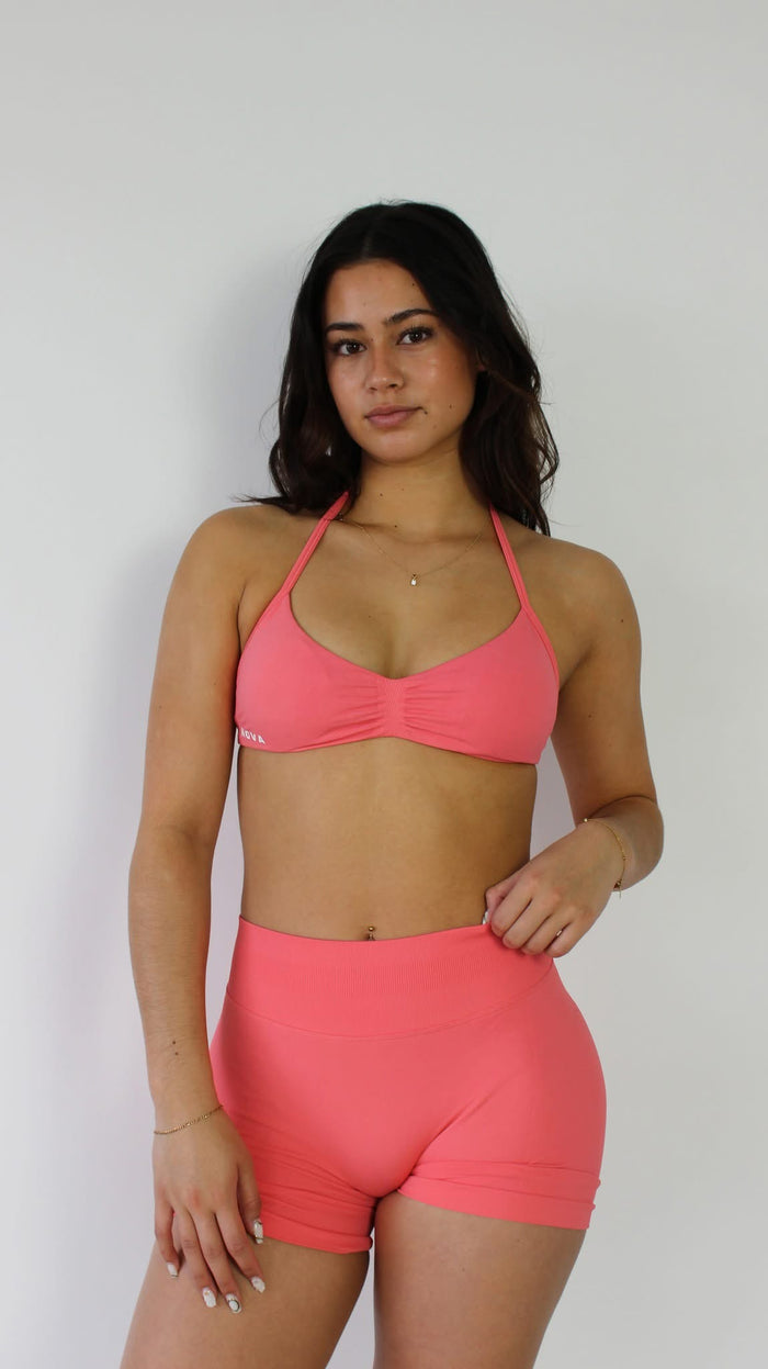 Halter Bra - Coral