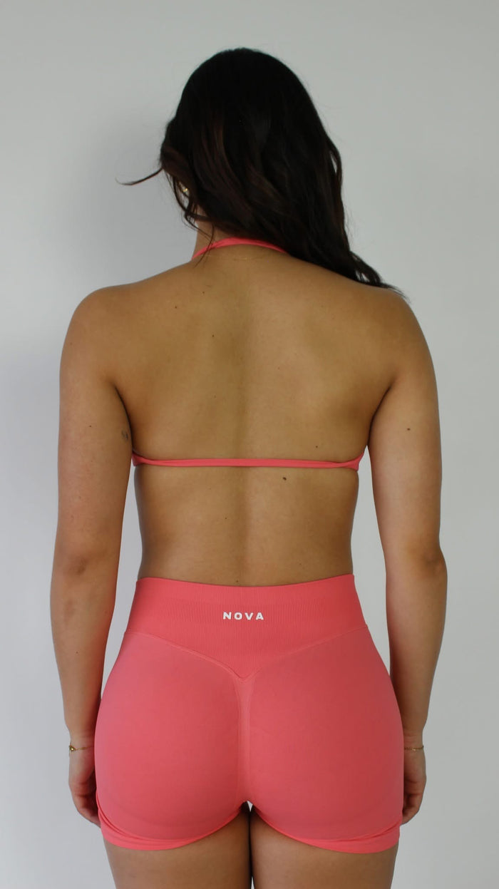 Halter Bra - Coral