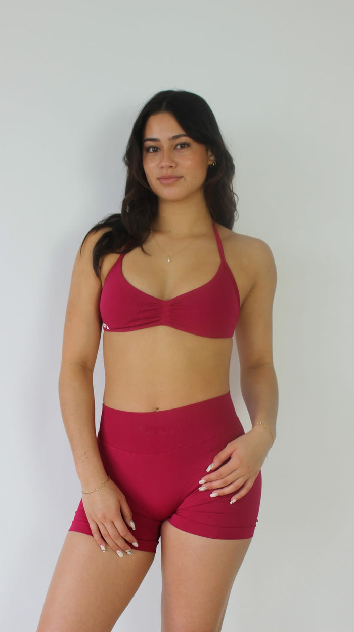 Halter Bra - Maroon