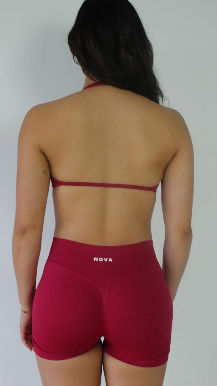 Halter Bra - Maroon