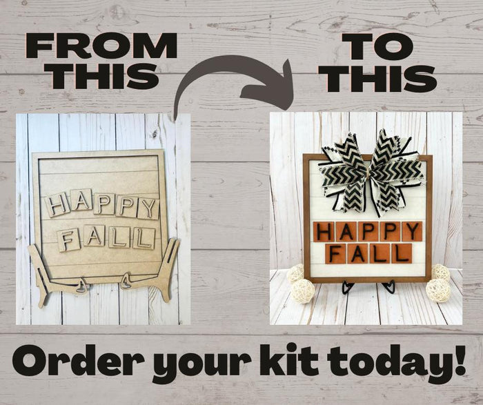 Happy Fall Sign - Ready to Paint Kit