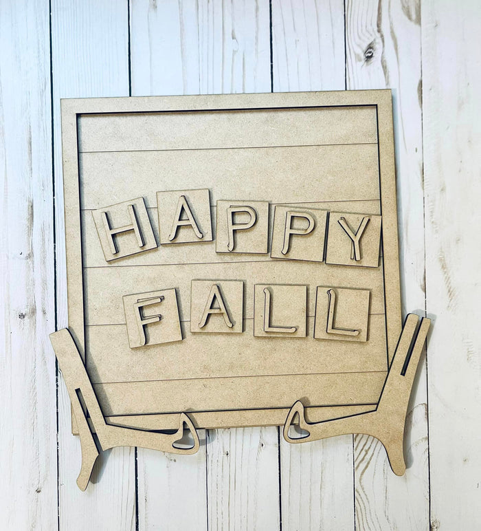 Happy Fall Sign - Ready to Paint Kit