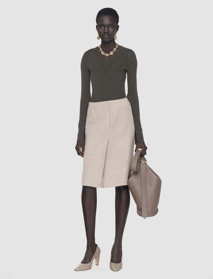 Harti Linen Blend Knit Top