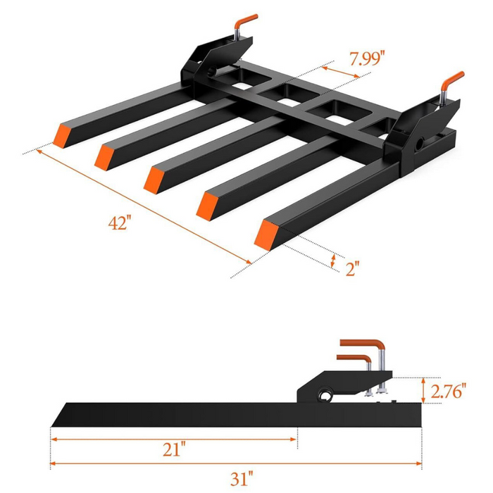 Heavy Duty Skid Steer Loader Fork Attachment