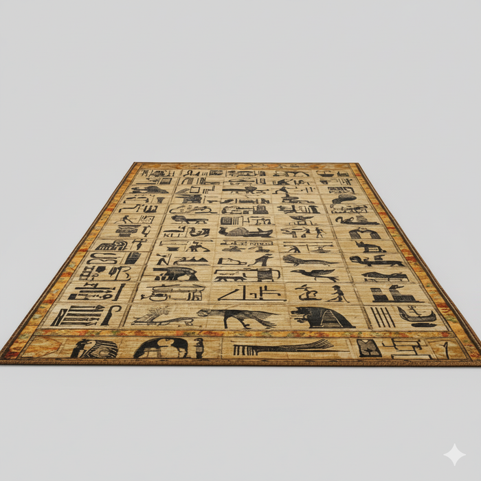 Hieroglyphic Scroll Area Rug