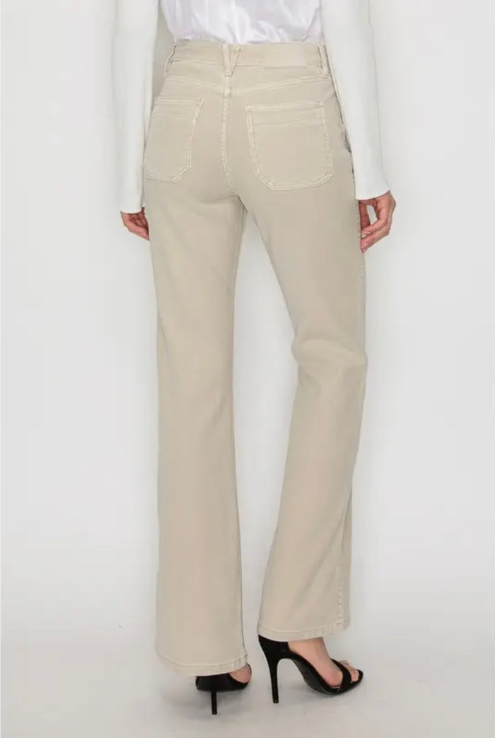 High Rise Tummy Control Garment Dyed Bootcut Jeans