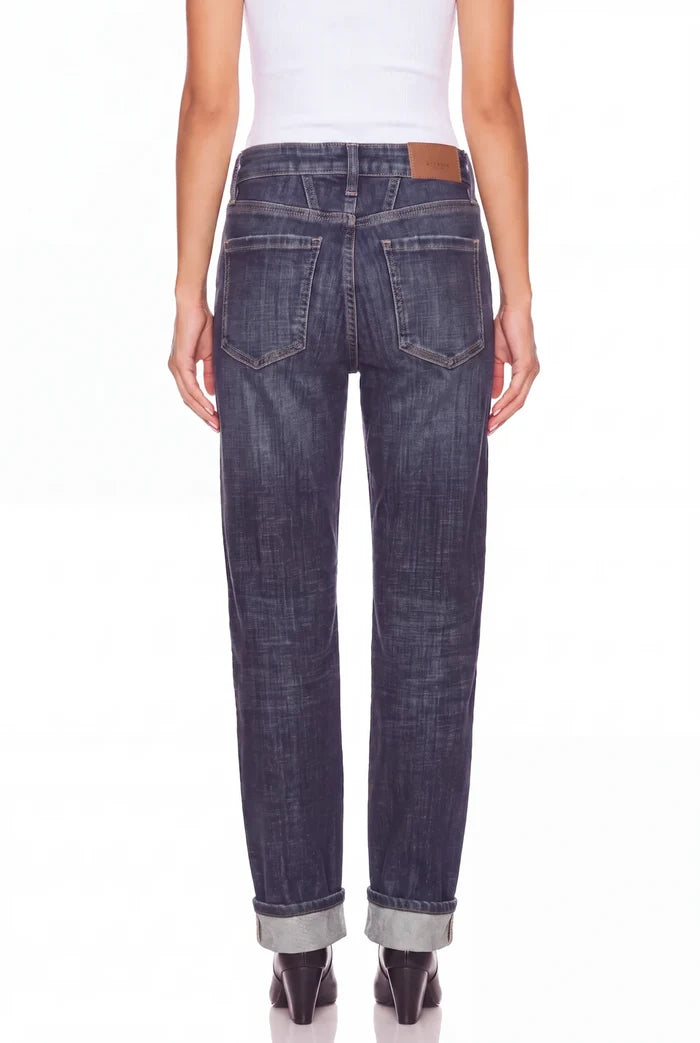 High Rise Tummy Control Western Detailing Straight Leg Jeans