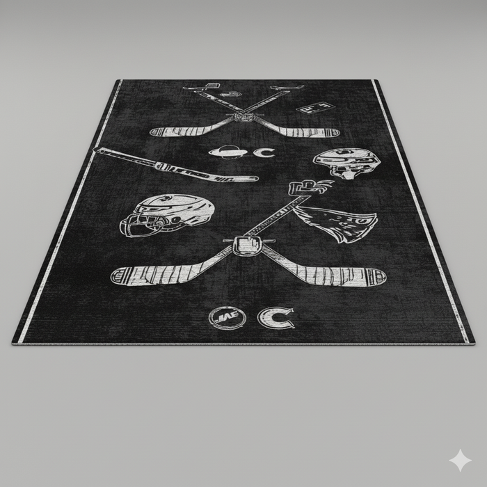 Hockey Gear Area Rug