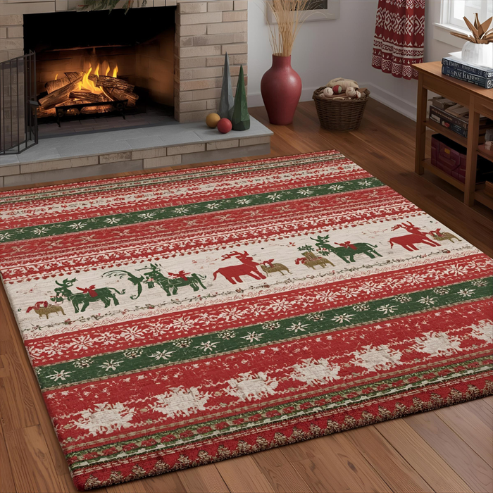 Holiday Cozy Knit Area Rug