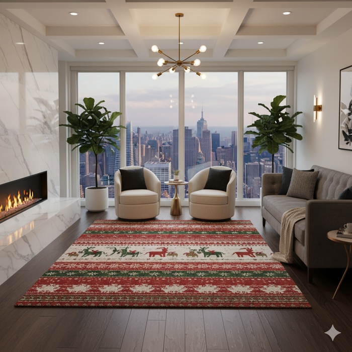 Holiday Cozy Knit Area Rug
