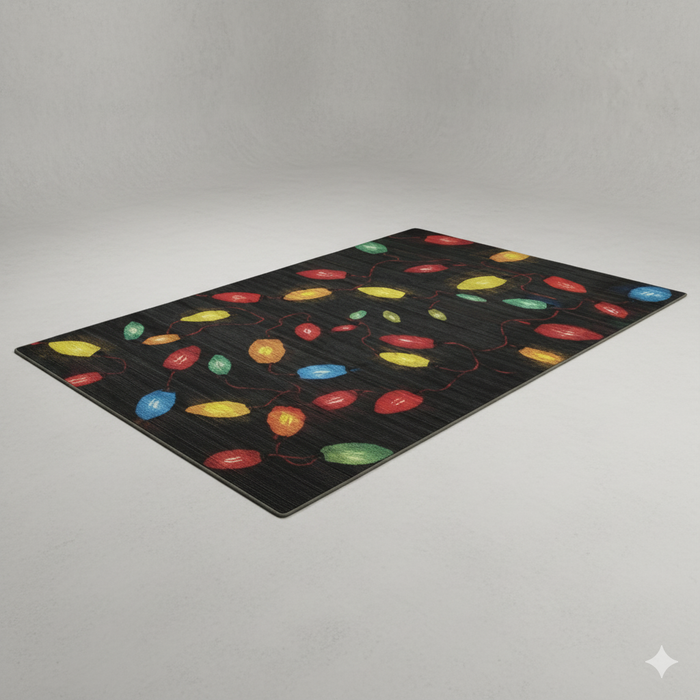 Holiday Lights Stripes Area Rug