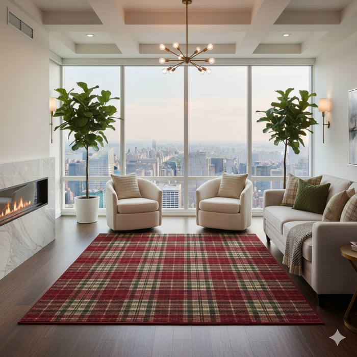 Holiday Plaid Area Rug