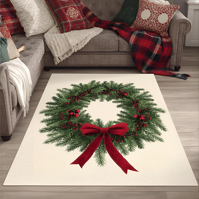 Holiday Wreath Area Rug