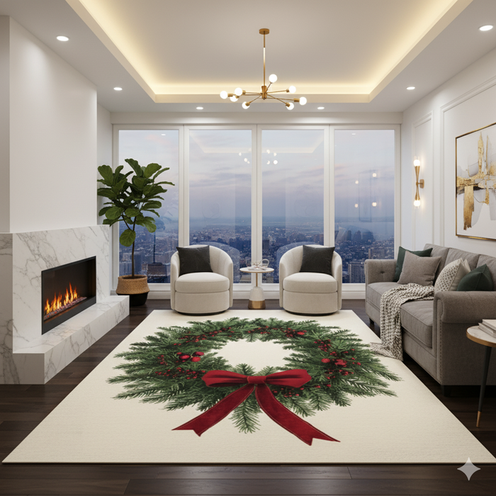 Holiday Wreath Area Rug