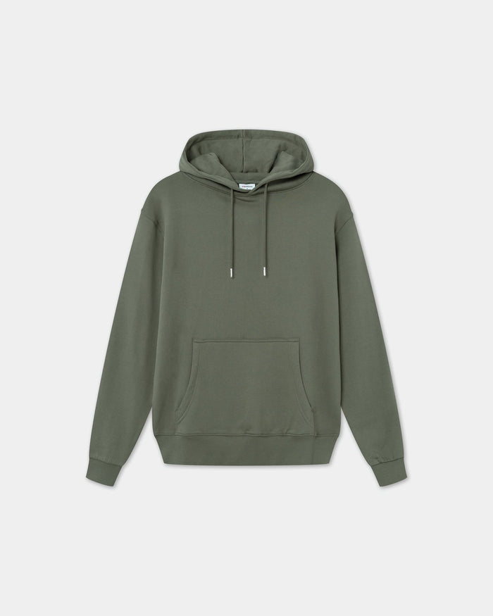 Hoodie Classic, Men (Olive Green) | bareen | Modellen er 185 cm og har str. L på