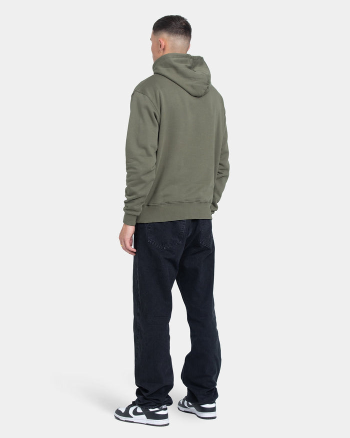 Hoodie Classic, Men (Olive Green) | bareen | Modellen er 185 cm og har str. L på
