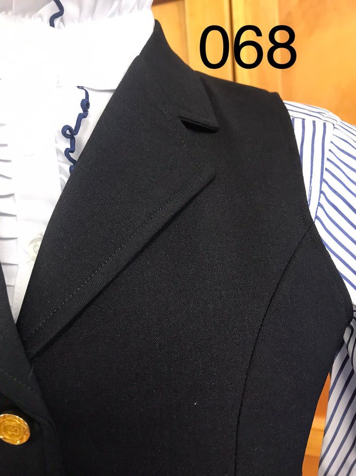 Hrcav Navy Longline Vests (068) With No Trims On The Collar Just Plain Navy ADULTS SIZE 8 & 16 Only