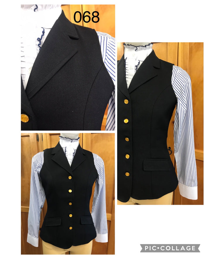 Hrcav Navy Longline Vests (068) With No Trims On The Collar Just Plain Navy ADULTS SIZE 8 & 16 Only