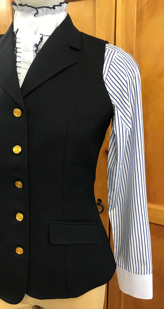 Hrcav Navy Longline Vests (068) With No Trims On The Collar Just Plain Navy ADULTS SIZE 8 & 16 Only