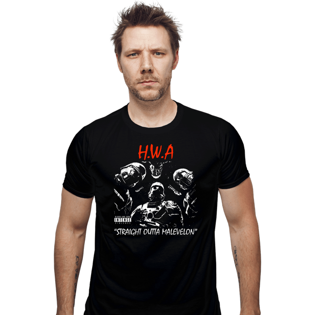Daily_Deal_Shirts Fitted Shirts, Mens / Small / Black HWA - Straight Outta Malevelon