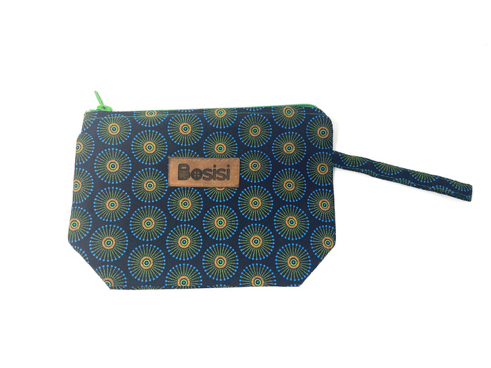 Shweshwe Zip Pouch Wristlet
