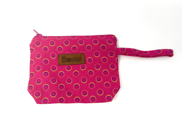 Shweshwe Zip Pouch Wristlet