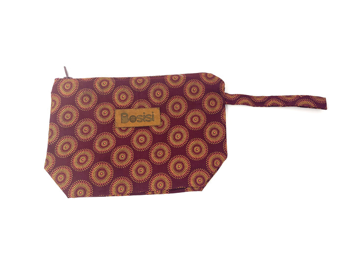 Shweshwe Zip Pouch Wristlet