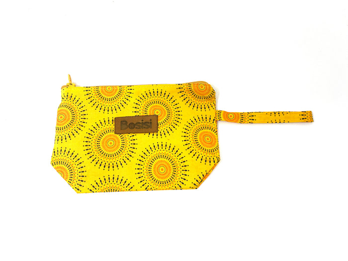 Shweshwe Zip Pouch Wristlet