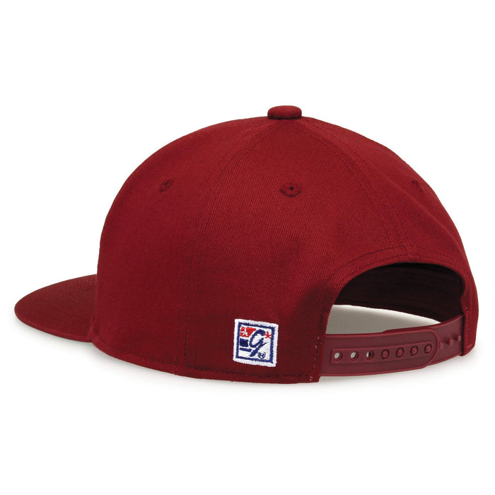 Indiana Hoosiers Retro Circle Snapback - Cardinal, rear view