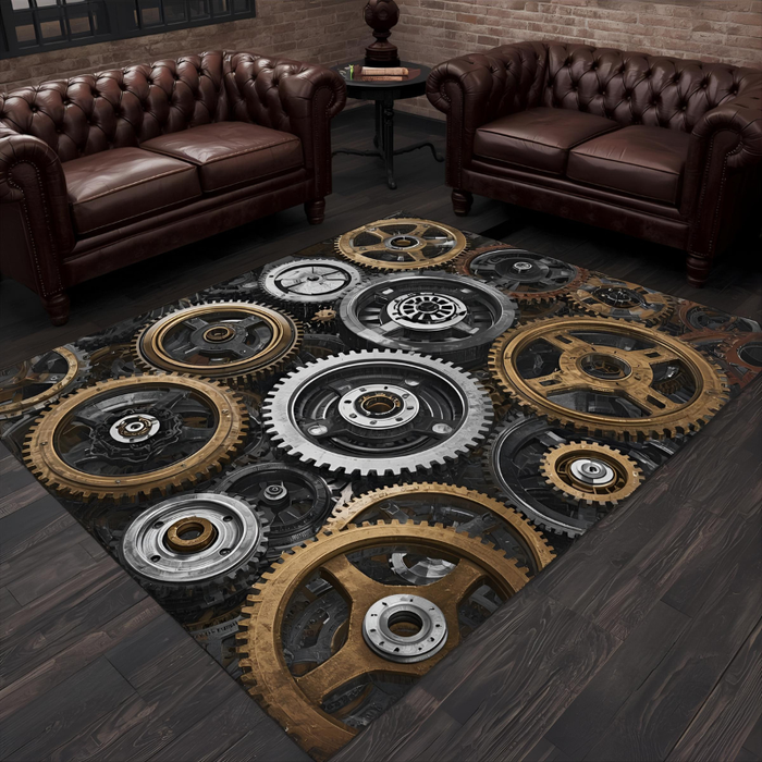 Industrial Gear Area Rug