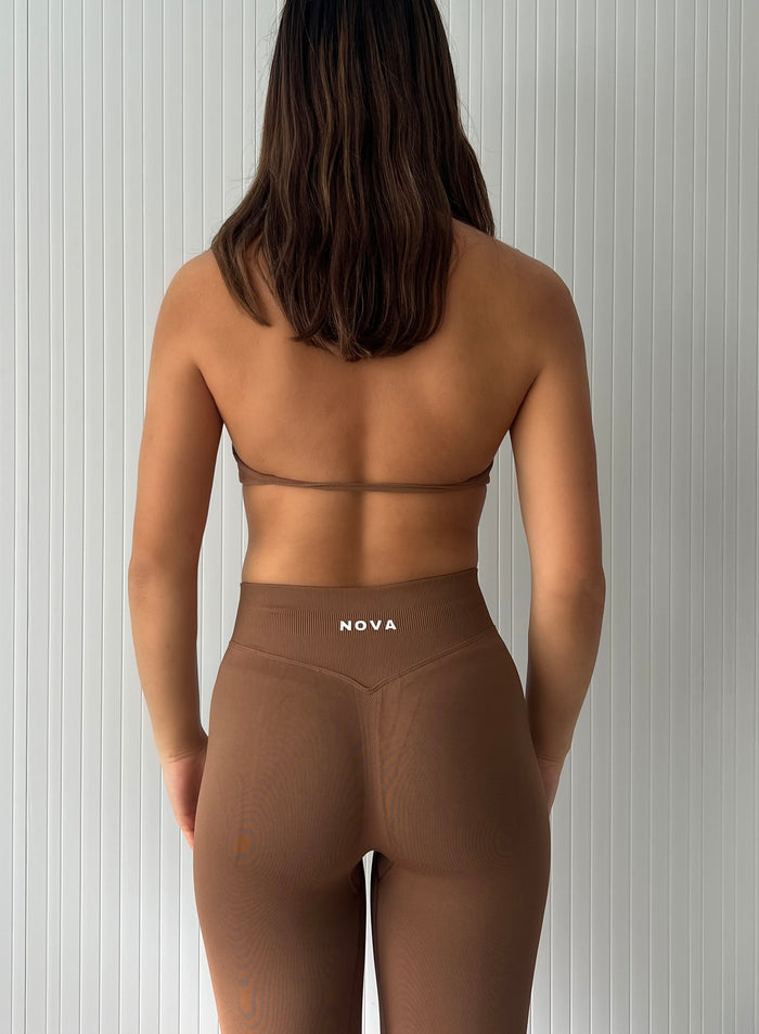 Invisible Scrunch Leggings - Dark Brown