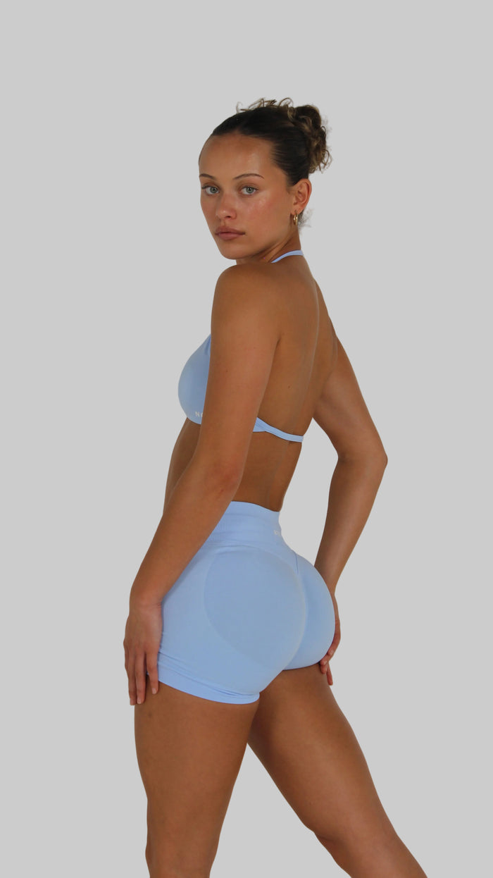 Invisible Scrunch Shorts - Light Blue