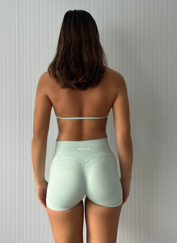 Invisible Scrunch Shorts - Light Green
