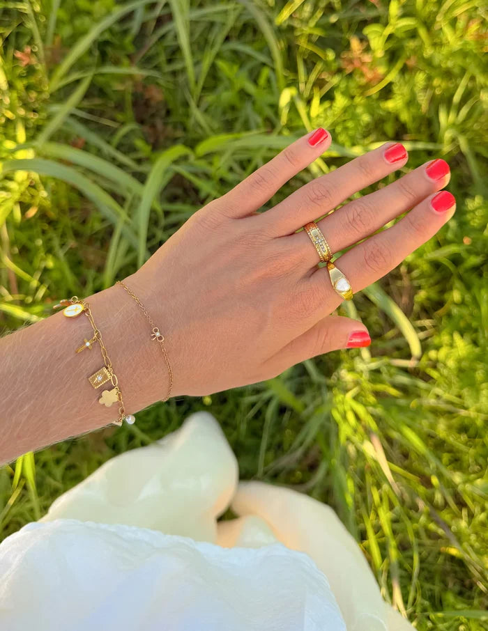 Jesus Fish Cross Gem Ring