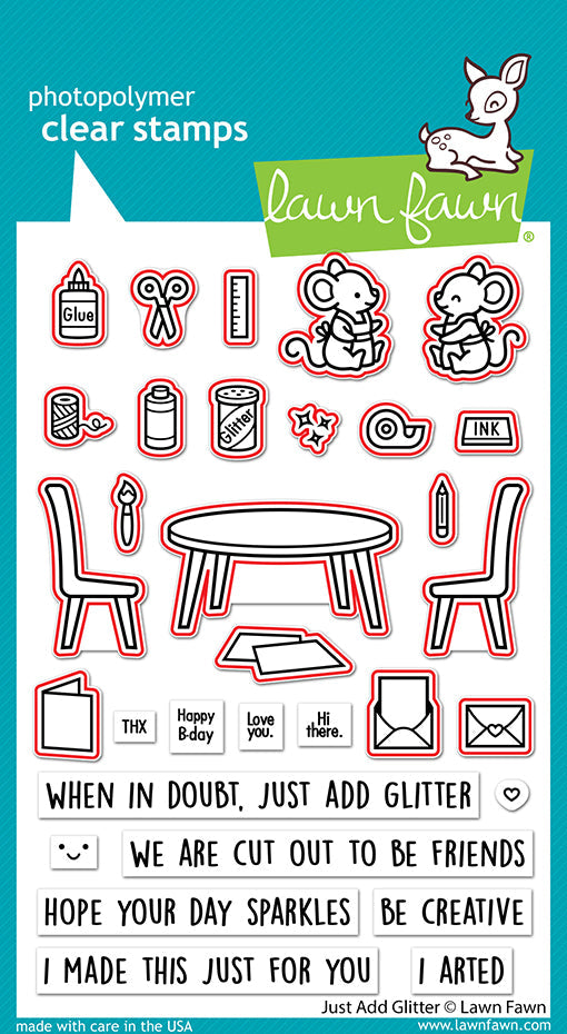 just add glitter lawn cuts