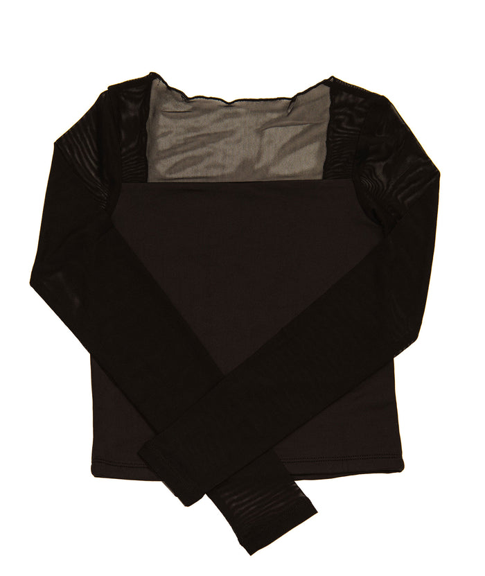 Katie J NYC Girls Avanil Long Sleeve Mesh Top Girls Special Tops Katie J NYC