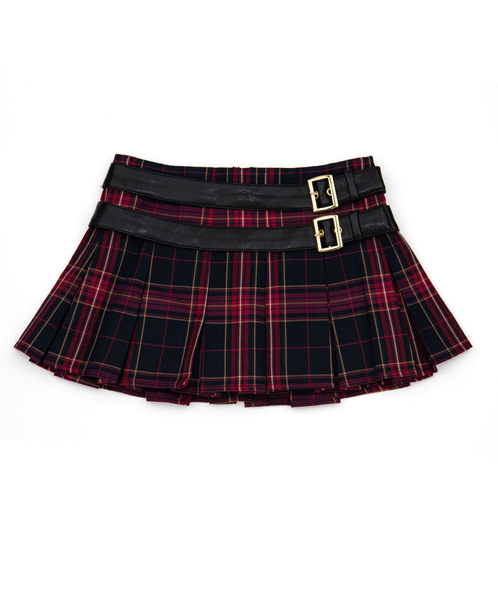 Katie J NYC Girls Axel Navy Berry Plaid Skirt Girls Casual Bottoms Katie J NYC