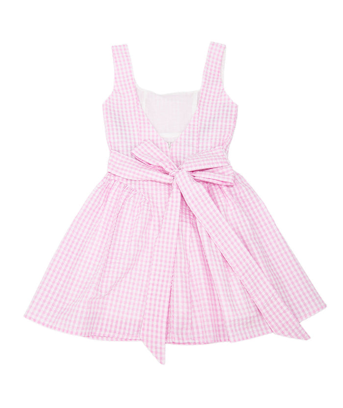 Katie J NYC Girls Baby Pink Gingham Brenna Dress Distressed/seasonal girls Katie J NYC